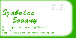 szabolcs sovany business card